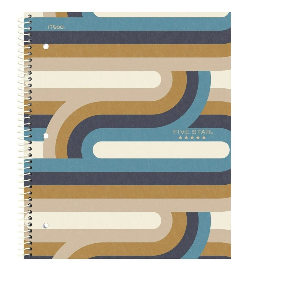 Five Star Groovy Notebook 1 Subject College Ruled Paper 100 Sheets 8.5" x 11"